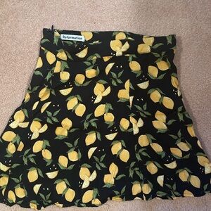Reformation Lemon skirt